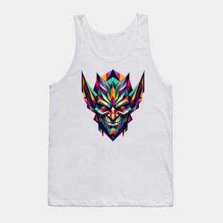 Polygonal Dark Elf: Mystical Fantasy Art Tank Top